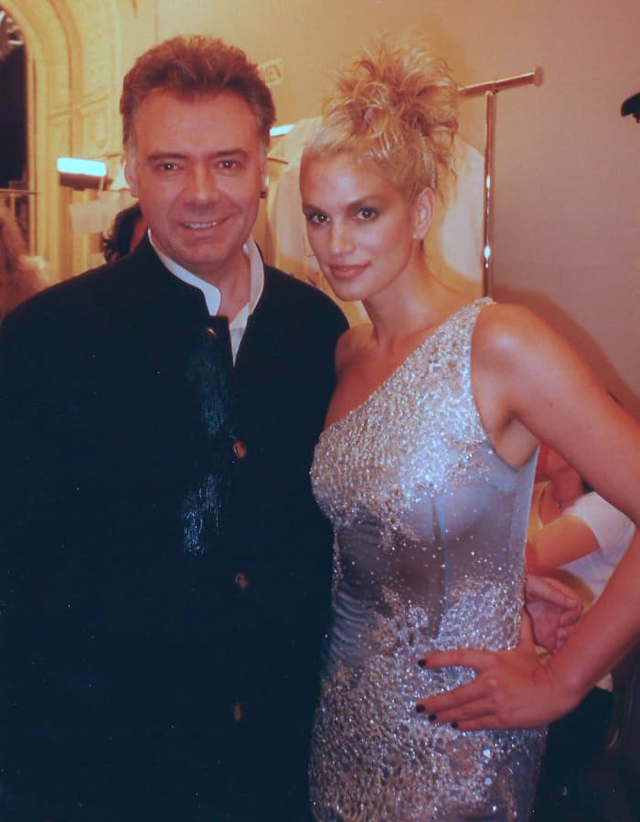 Javier Barroeta y Cindy Crawford