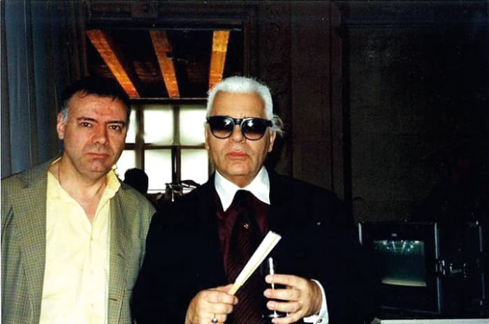 Javier Barroeta y Karl Lagerfeld