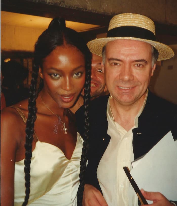 Javier Barroeta y Naomi Cambpell