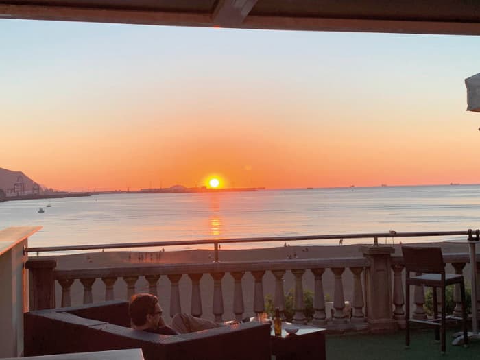 Tamarises Izarra vistas al mar